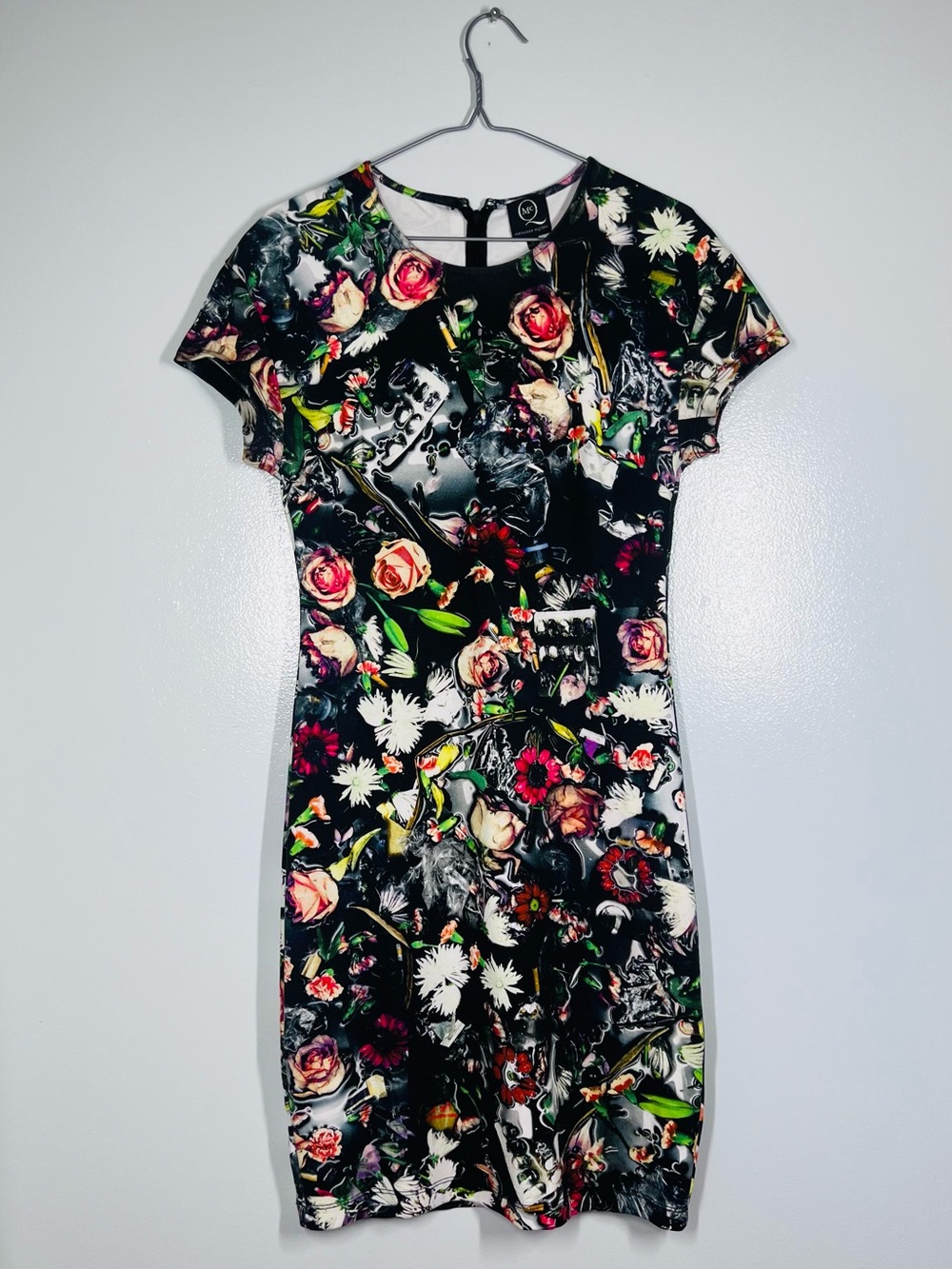 Alexander McQueen McQ Floral Print Sheath Dress with Multicolor Blooms
